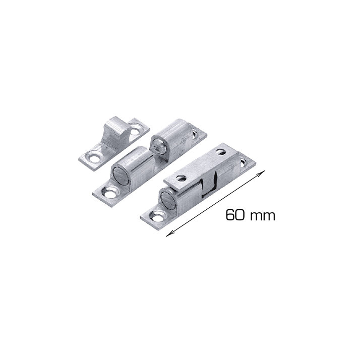 Dørholder 8 x 60 mm krom